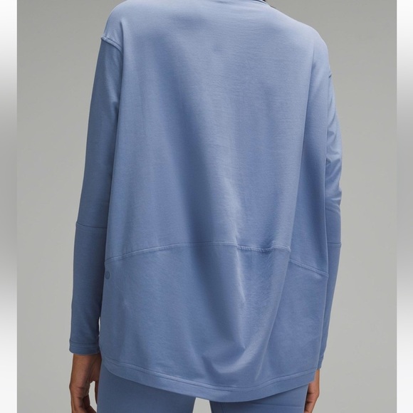 NWT - Lululemon - Back In Action Long Sleeve V-Neck - Oasis Blue - 4 - Picture 2 of 3